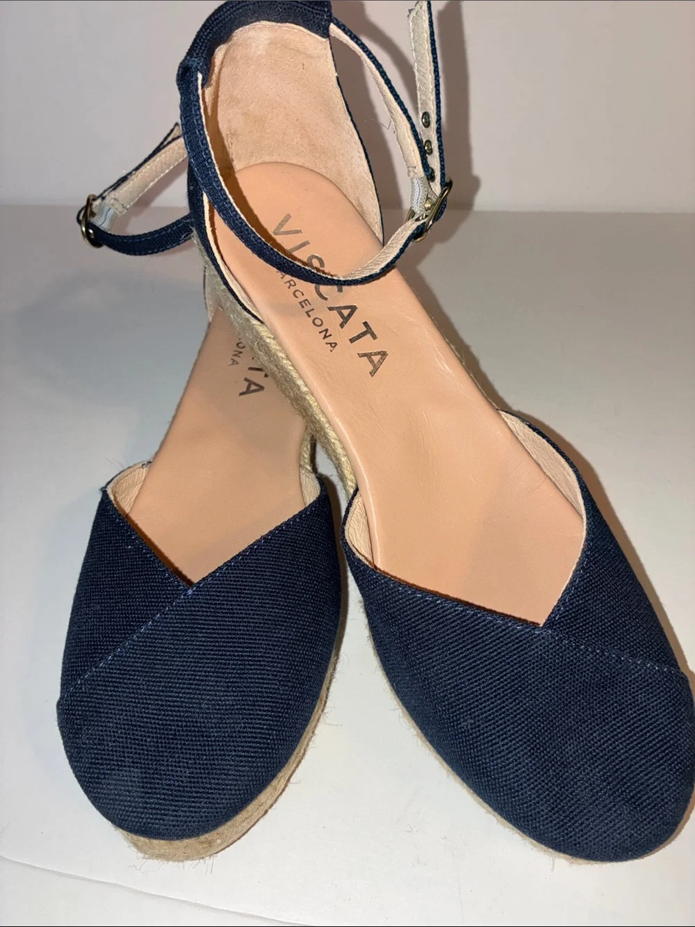 Viscata, Espadrille Wedges, Size EU 38/ US 7, Blue